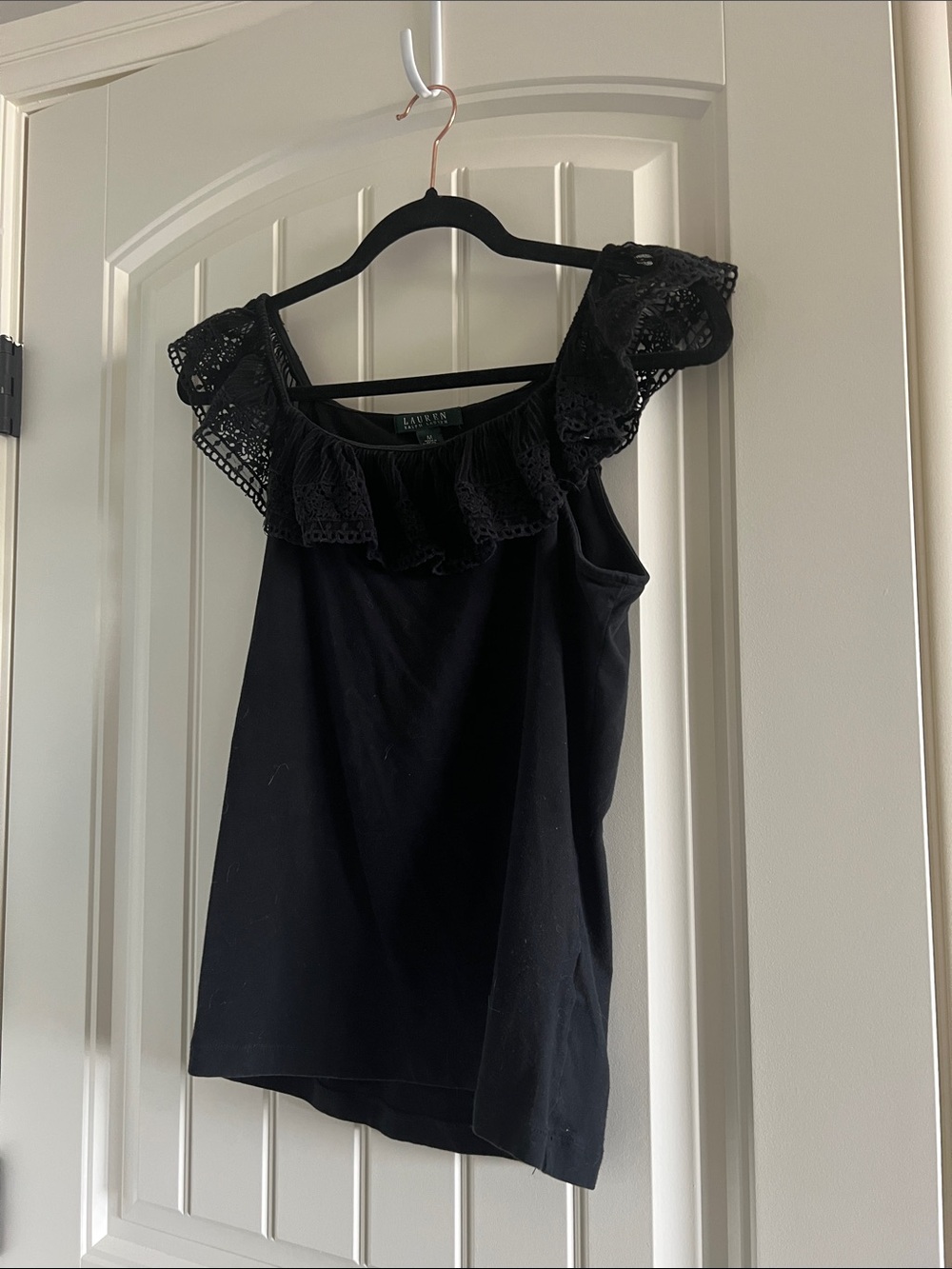 034 $8 Ralph Lauren black blouse